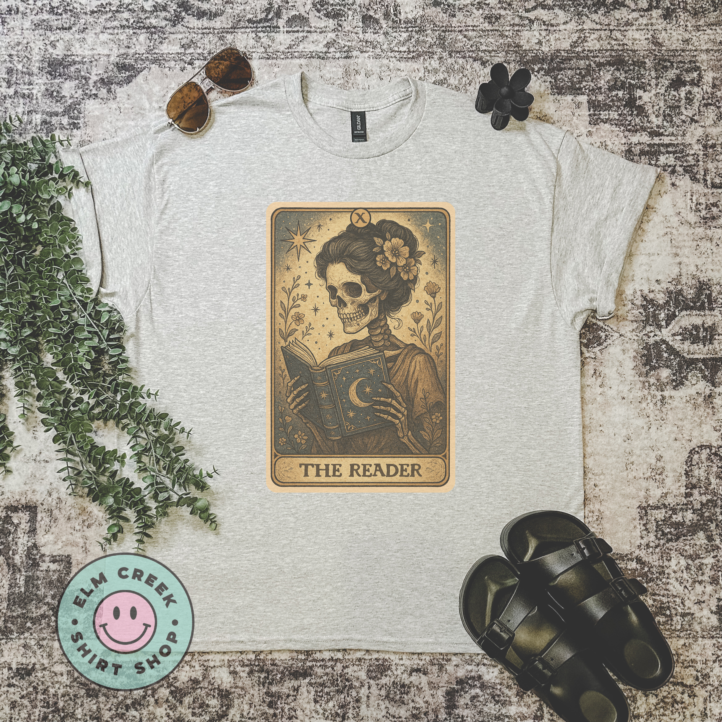 The Reader Skeleton Tarot Card