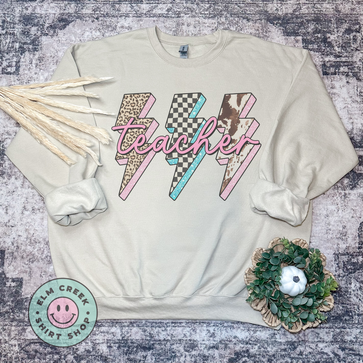 Retro Lightening Bolt Teacher