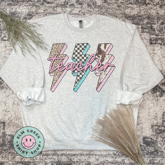 Retro Lightening Bolt Teacher