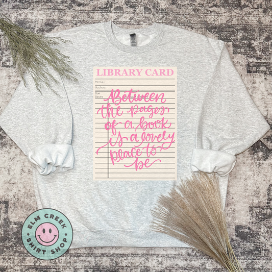 Between The Pages Of A Book Library Card
