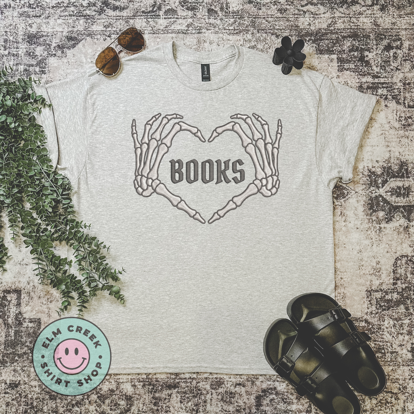 Bookish Skelly Heart Hands